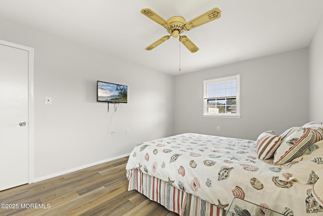 117 Clay Cir, Brick, NJ 08724 - bedroom with wood finished floors and ceiling fan