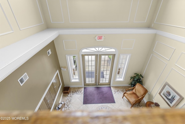 428 Sophee Ln, Lakewood, NJ 08701 - entryway featuring tile patterned flooring and french doors