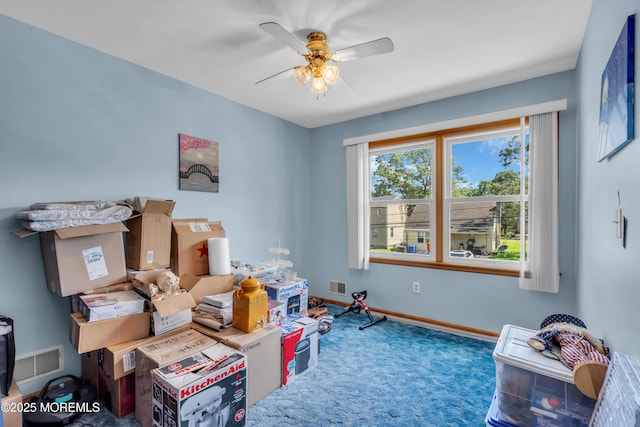 2010 Pine Meadow Ave, Toms River, NJ 08753 - recreation room featuring ceiling fan and carpet floors
