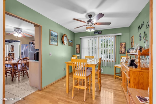 2010 Pine Meadow Ave, Toms River, NJ 08753 - dining room featuring ceiling fan and light wood-style flooring