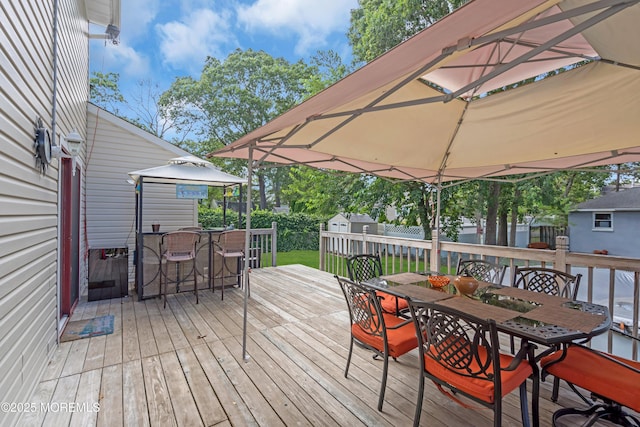 2010 Pine Meadow Ave, Toms River, NJ 08753 - wooden deck featuring outdoor dining area