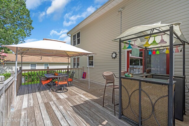 2010 Pine Meadow Ave, Toms River, NJ 08753 - deck featuring outdoor dining space and a gazebo