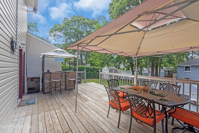 2010 Pine Meadow Ave, Toms River, NJ 08753 - wooden deck with outdoor dining area