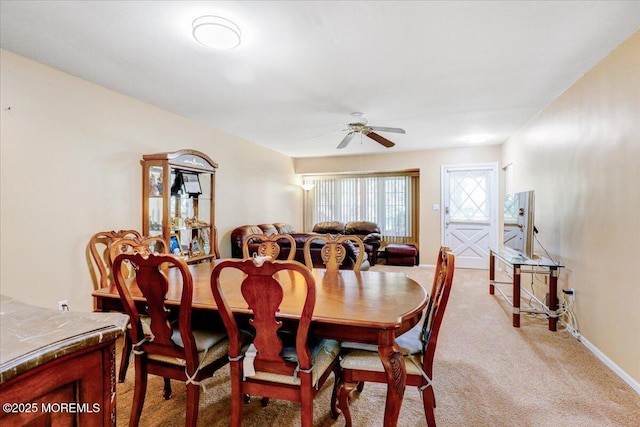 128 Korn Market Unit E, Freehold, NJ 07728 - dining space featuring light colored carpet and a ceiling fan