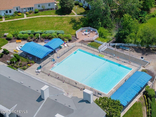 128 Korn Market Unit E, Freehold, NJ 07728 - aerial view of a pool