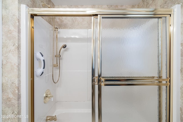 281 Hance Rd, Fair Haven, NJ 07704 - full bathroom featuring bath / shower combo with glass door
