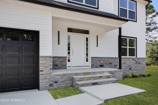 127 Rogers St, Bayville, NJ 08721 - doorway to property with a porch and stone siding