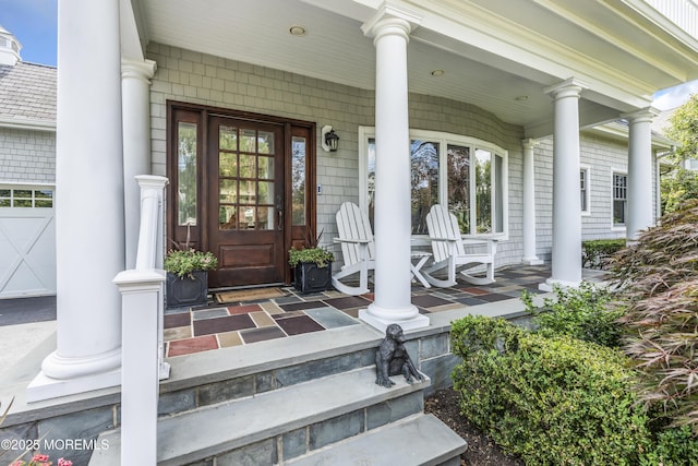 20 Wardell Ave, Rumson, NJ 07760 - doorway to property featuring covered porch