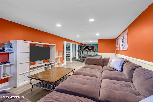 20 Wardell Ave, Rumson, NJ 07760 - living area with light wood finished floors, recessed lighting, and pool table