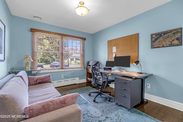 20 Wardell Ave, Rumson, NJ 07760 - home office with a baseboard radiator and wood finished floors