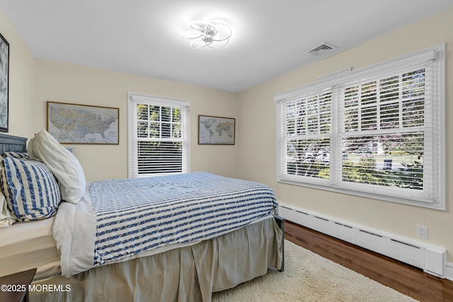 20 Wardell Ave, Rumson, NJ 07760 - bedroom with a baseboard heating unit and wood finished floors