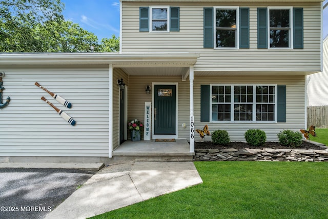1066 Windlass Dr, Manahawkin, NJ 08050 - view of front facade featuring a front yard