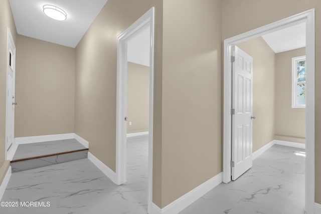 1066 Windlass Dr, Manahawkin, NJ 08050 - corridor with marble finish flooring and baseboards