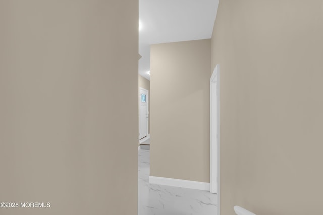 1066 Windlass Dr, Manahawkin, NJ 08050 - staircase featuring marble look tile flooring and baseboards