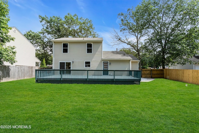 1066 Windlass Dr, Manahawkin, NJ 08050 - rear view of property featuring a fenced backyard and a deck