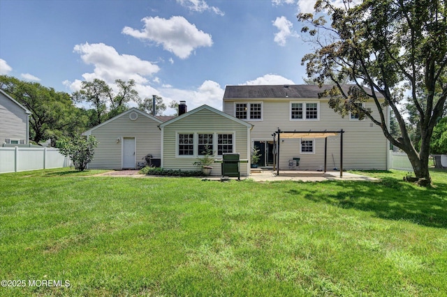 25 Forman Ln, Manalapan, NJ 07726 - back of house featuring a patio area and a pergola