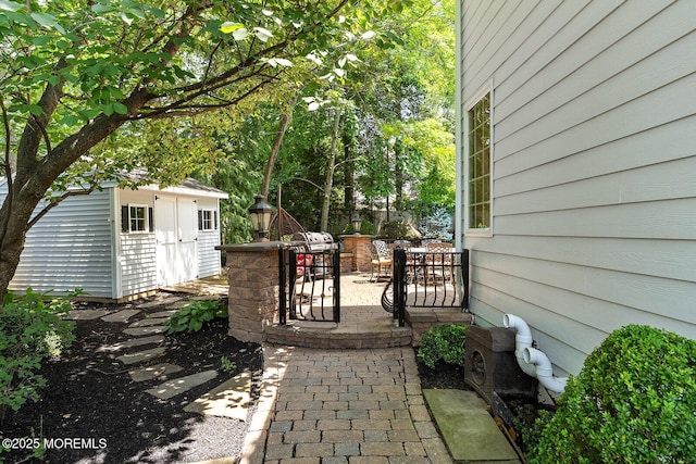 7 Lorraine Ct, East Brunswick, NJ 08816 - view of patio / terrace featuring a shed