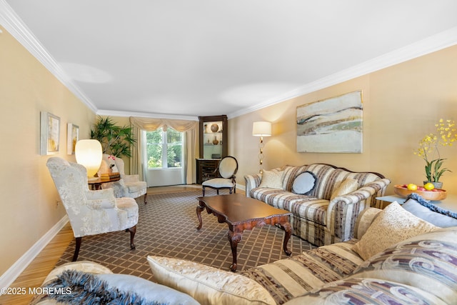 7 Lorraine Ct, East Brunswick, NJ 08816 - living area with ornamental molding and wood finished floors