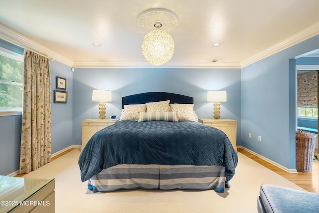 7 Lorraine Ct, East Brunswick, NJ 08816 - bedroom with crown molding, wood finished floors, and recessed lighting