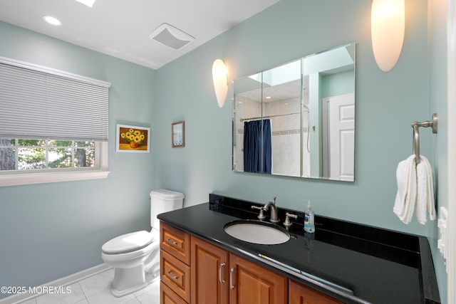 7 Lorraine Ct, East Brunswick, NJ 08816 - full bath with vanity, a shower with shower curtain, and marble finish floors