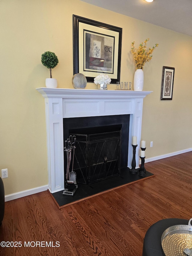 40 David Dr, Barnegat, NJ 08005 - detailed view of wood finished floors and a fireplace