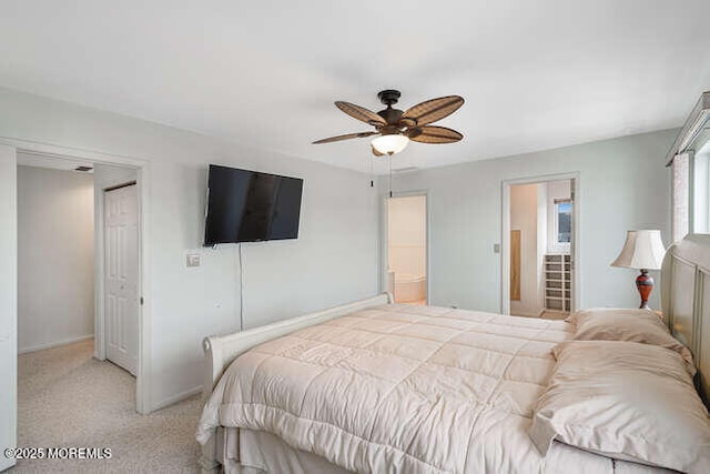 12 Peggy Ln, Beach Haven West, NJ 08050 - bedroom with light colored carpet and ceiling fan