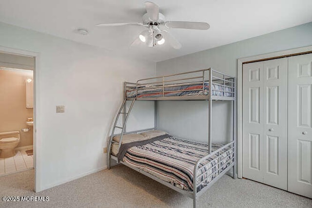 12 Peggy Ln, Beach Haven West, NJ 08050 - carpeted bedroom featuring a closet and ceiling fan