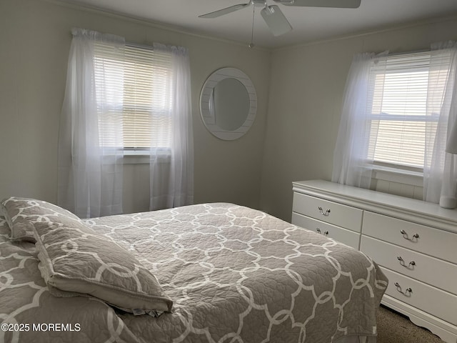 25 E 49th St, Long Beach Twp, NJ 08008 - carpeted bedroom featuring crown molding and ceiling fan