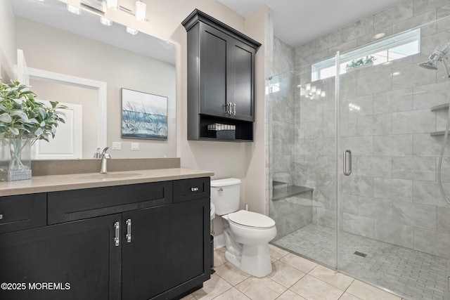 2 Haley Cir, Barnegat, NJ 08005 - full bath featuring vanity, a stall shower, and tile patterned flooring
