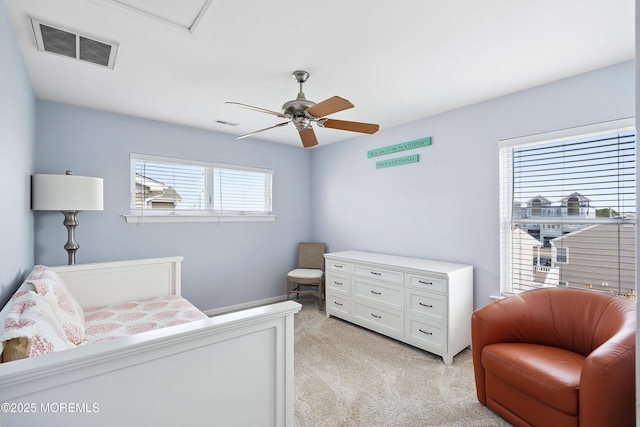507 Amber St Unit B, Beach Haven, NJ 08008 - bedroom with light colored carpet and a ceiling fan