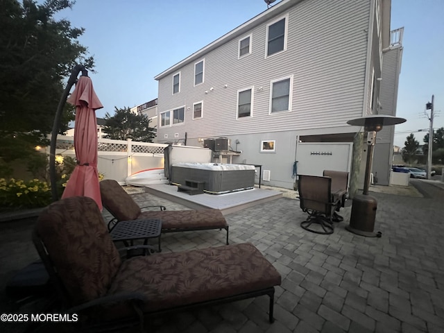 507 Amber St Unit B, Beach Haven, NJ 08008 - back of house featuring a hot tub and a patio