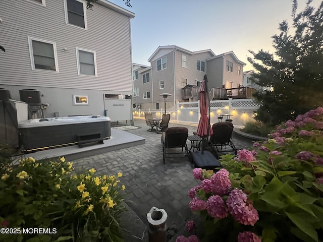 507 Amber St Unit B, Beach Haven, NJ 08008 - view of patio with a hot tub and outdoor dining space