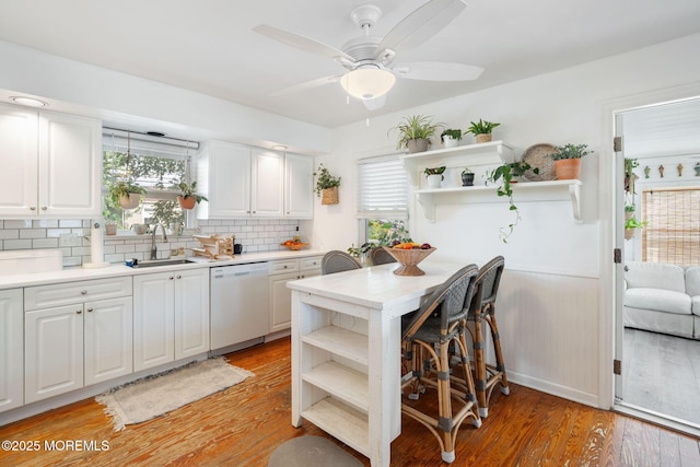 529 Smith Dr, Point Pleasant, NJ 08742 - kitchen featuring dishwasher, open shelves, and light countertops