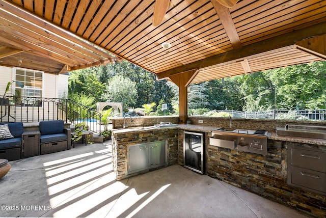 6 Tower Ct, Farmingdale, NJ 07727 - view of patio / terrace with view of wooded area and area for grilling