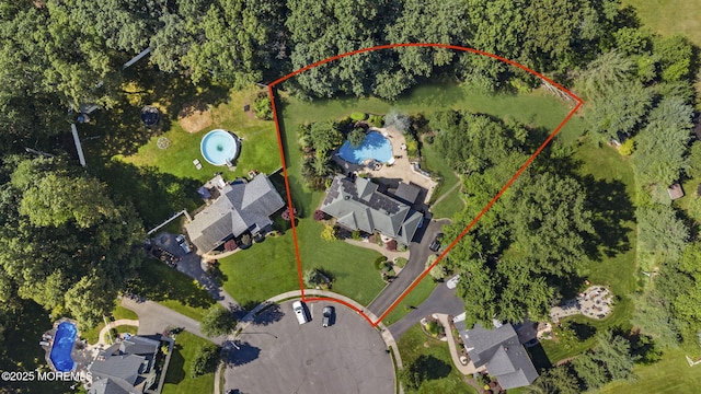 6 Tower Ct, Farmingdale, NJ 07727 - view of property location with a pool and property parcel outlined