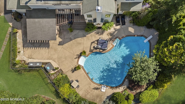 6 Tower Ct, Farmingdale, NJ 07727 - drone / aerial view of a pool area