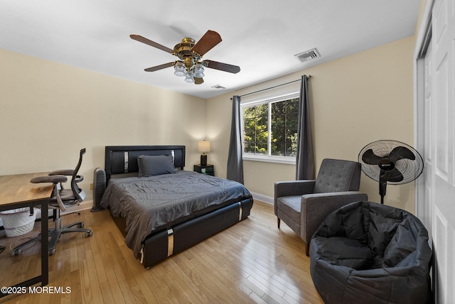 6 Tower Ct, Farmingdale, NJ 07727 - bedroom featuring light wood finished floors, ceiling fan, an office area, and a closet