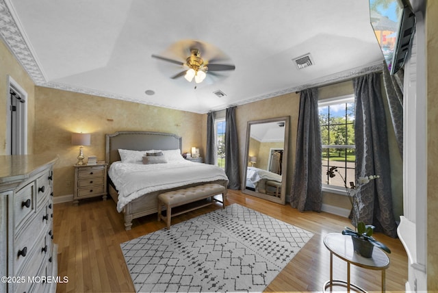 6 Tower Ct, Farmingdale, NJ 07727 - bedroom featuring light wood-style floors and a ceiling fan