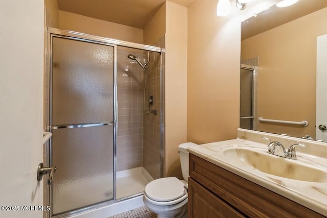 239 Medford Ct Unit B, Manalapan, NJ 07726 - bathroom featuring vanity, tiled shower, and tile patterned floors