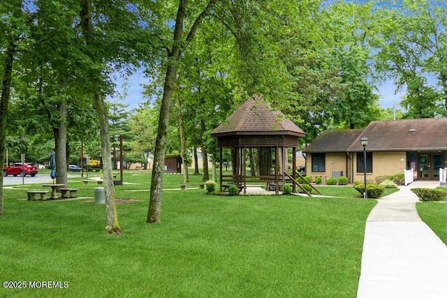 239 Medford Ct Unit B, Manalapan, NJ 07726 - view of home's community with a gazebo and a lawn