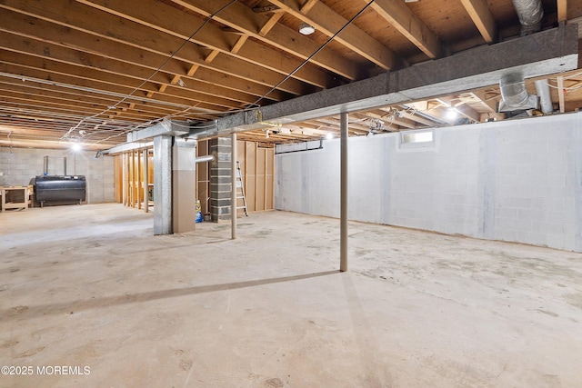 271 S Stump Tavern Rd, Jackson, NJ 08527 - unfinished basement with oil tank