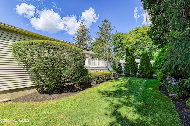 48 Washington Ave, Leonardo, NJ 07737 - view of grassy yard featuring a wooden deck