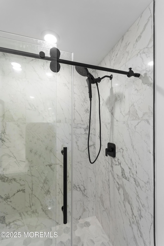 14 New Brunswick Ave, Matawan, NJ 07747 - full bathroom featuring a marble finish shower