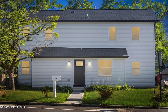 14 New Brunswick Ave, Matawan, NJ 07747 - traditional-style house with entry steps, a front lawn, and roof with shingles
