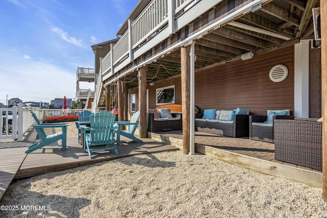 36 Joy Rd, Manahawkin, NJ 08050 - view of patio / terrace with an outdoor living space and a deck