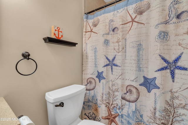 720 Ocean Ave Unit 8, Long Branch, NJ 07740 - bathroom with toilet and a shower with curtain