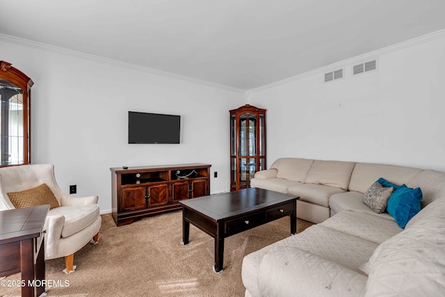22 Tara Lin Dr, Hazlet, NJ 07730 - living area featuring crown molding and light carpet