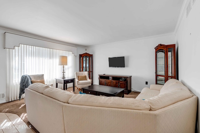 22 Tara Lin Dr, Hazlet, NJ 07730 - living area with carpet flooring and crown molding