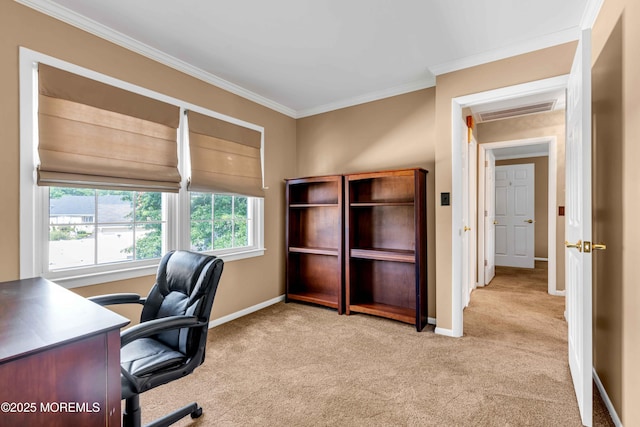 22 Tara Lin Dr, Hazlet, NJ 07730 - carpeted home office with ornamental molding and baseboards