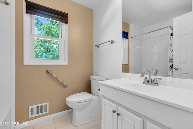 22 Tara Lin Dr, Hazlet, NJ 07730 - bathroom with vanity, tile patterned floors, and curtained shower